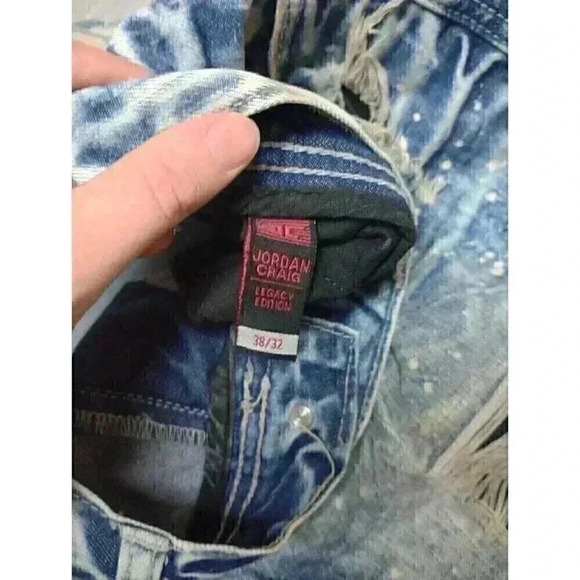 Jordan Craig Legacy Edition Distressed Jeans Men’s Sz 38x32Straight Fit - Picture 6 of 6